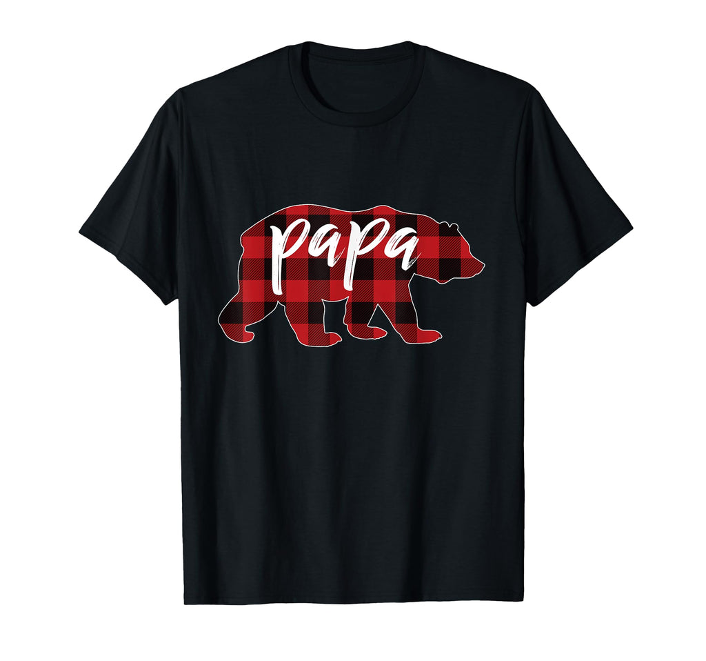Papa Bear Buffalo Plaid Papa Bear T-Shirt - Casual Everyday Wear Unisex - T-Shirt, Sweatshirt, Hoodie