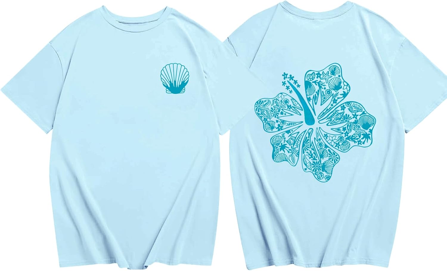 Girls Cute Hawaiian Beach Kids Pink Hibiscus Flower - Adult & Kids T-Shirts, Sweatshirts & Hoodies apparel design preview 1