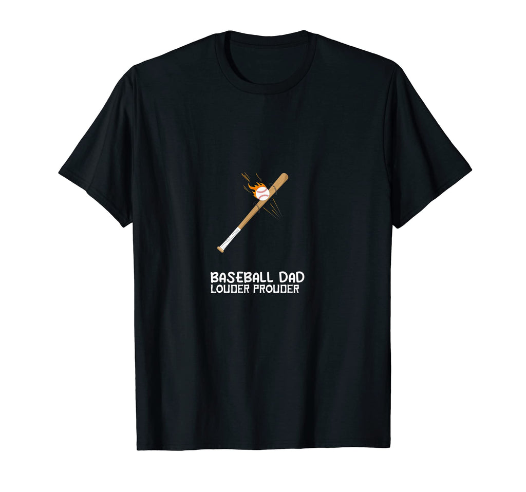 Mens Softball Baseball Dad Louder T-Shirt - Graphic Print Men Women - T-Shirt, Sweatshirt, Hoodie