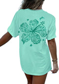Women Teens Oversized Graphic Y2k Short Sleeve Floral - Adult & Kids T-Shirts, Sweatshirts & Hoodies apparel design preview 1