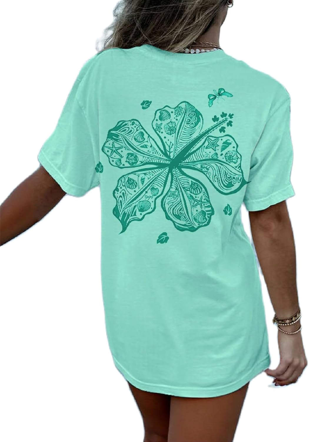 Women Teens Oversized Graphic Y2k Short Sleeve Floral - Adult & Kids T-Shirts, Sweatshirts & Hoodies apparel design preview 1