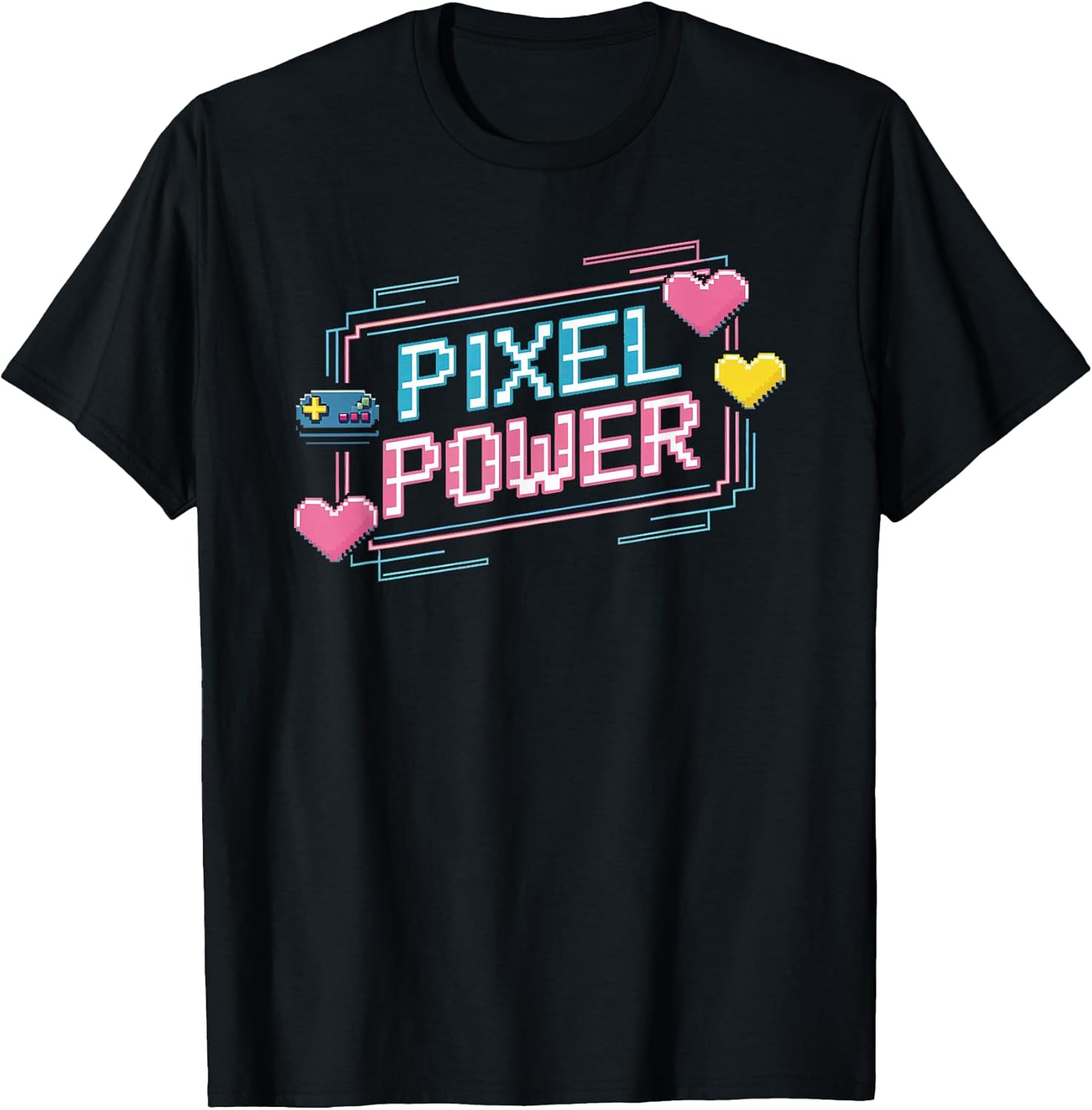 Video Game Lover Retro Gaming Art Pixel Power - Adult & Kids T-Shirts, Sweatshirts & Hoodies apparel design preview 1