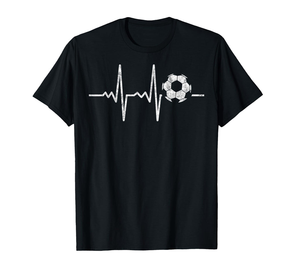 Heartbeat Soccer Player Ball Soccer T-Shirt - Minimalist Print for Adults - T-Shirt, Sweatshirt, Hoodie