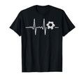 Heartbeat Soccer Player Ball Soccer T-Shirt - Minimalist Print for Adults - T-Shirt, Sweatshirt, Hoodie