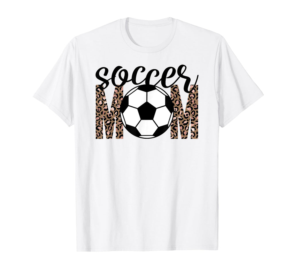 Soccer Mom Trendy Leopard Game Day T-Shirt - Custom Art Print Men Women - T-Shirt, Sweatshirt, Hoodie