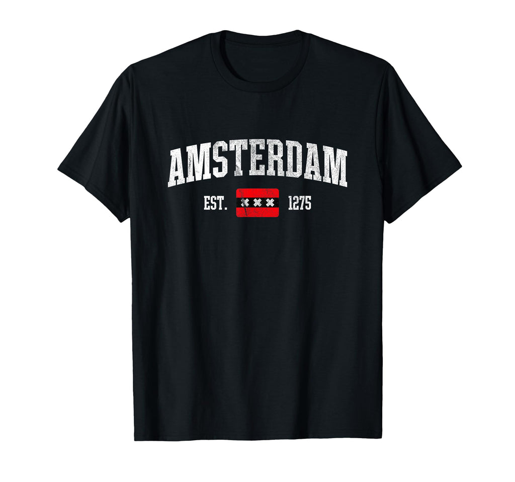 Amsterdam Flag Est 1275 Netherlands T-Shirt - Streetwear Style Men Women - T-Shirt, Sweatshirt, Hoodie