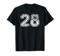 Number 28 Baseball Football T-Shirt - Casual Everyday Wear for Adults - T-Shirt, Sweatshirt, Hoodie