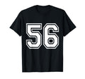 Number 56 Front Back Varsity Sports T-Shirt - Minimalist Print for Adults - T-Shirt, Sweatshirt, Hoodie