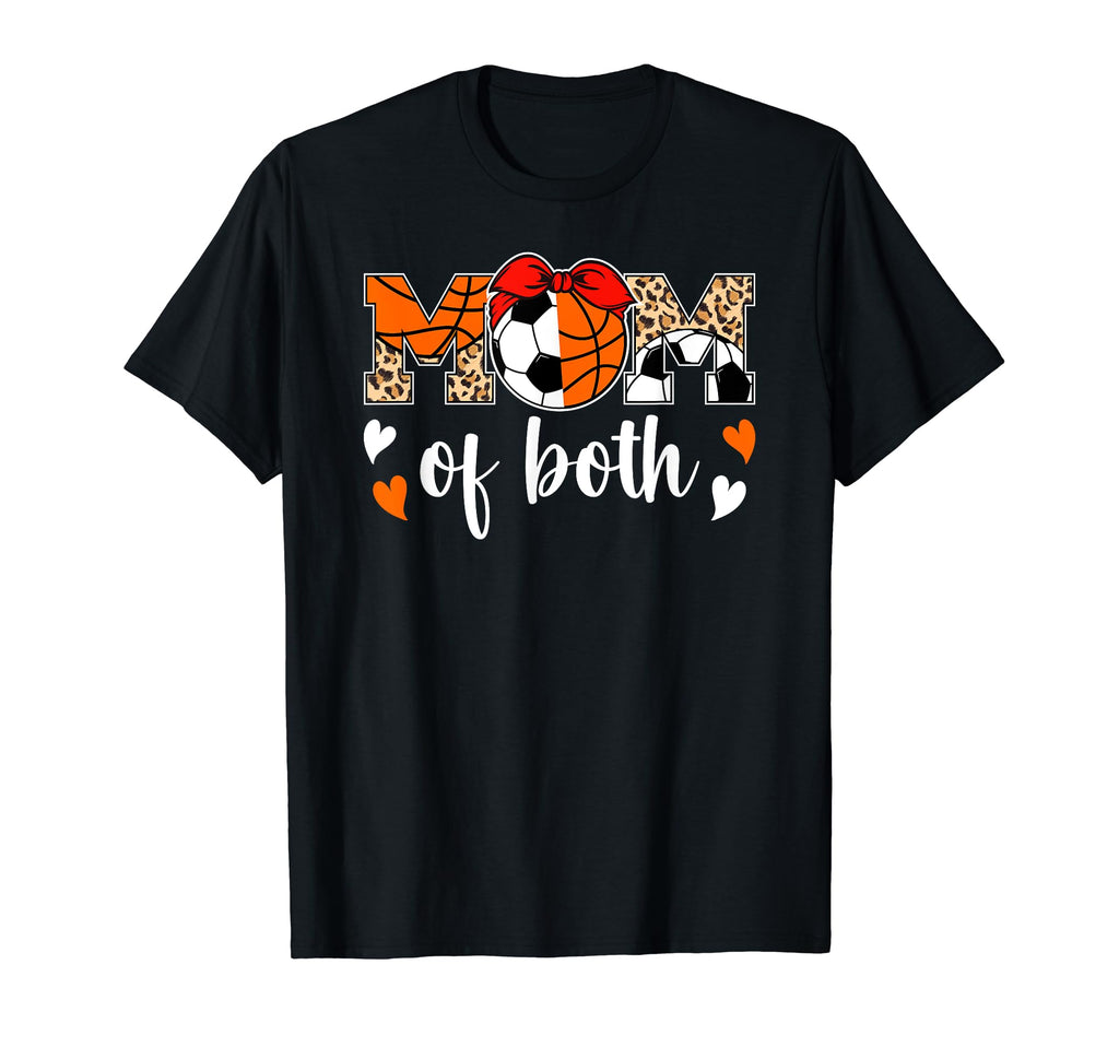 Mom Both Leopard Basketball Soccer T-Shirt - Streetwear Style for Adults - T-Shirt, Sweatshirt, Hoodie