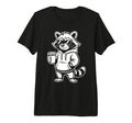 Funny Raccoon Coffee Lover Dad Mom Hoodie - Fun Novelty Design for Adults - T-Shirt, Sweatshirt, Hoodie