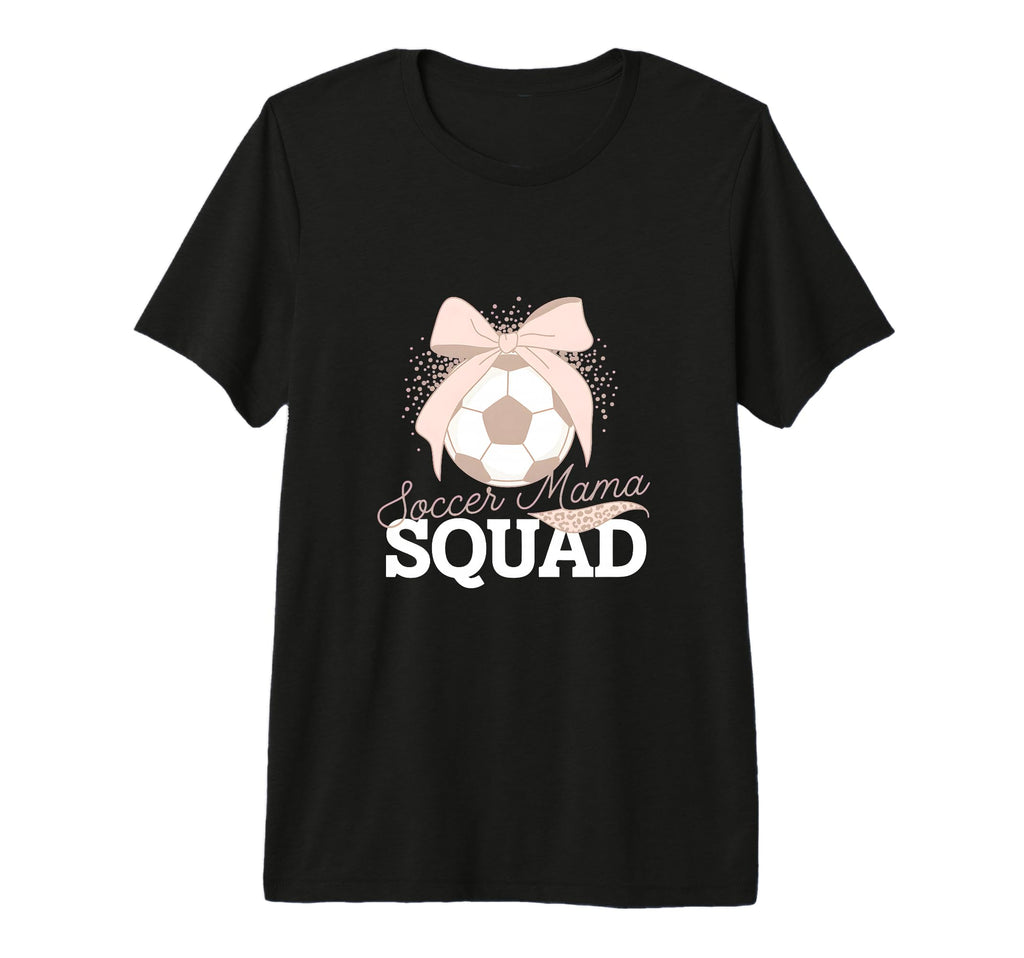 Soccer Mama Squad Coquette Sideline Soccer T-Shirt - Graphic Print Unisex - T-Shirt, Sweatshirt, Hoodie