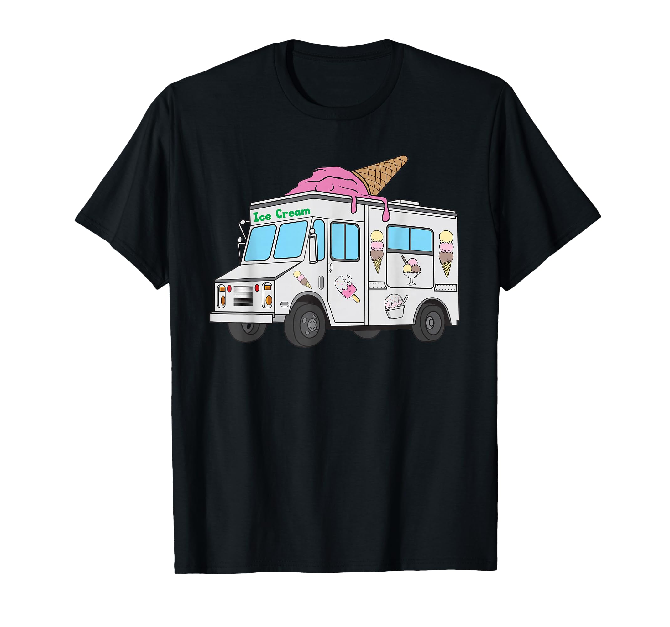 Funny Nostalgic Ice Cream Truck T-Shirt - Custom Art Print for Adults - T-Shirt, Sweatshirt, Hoodie