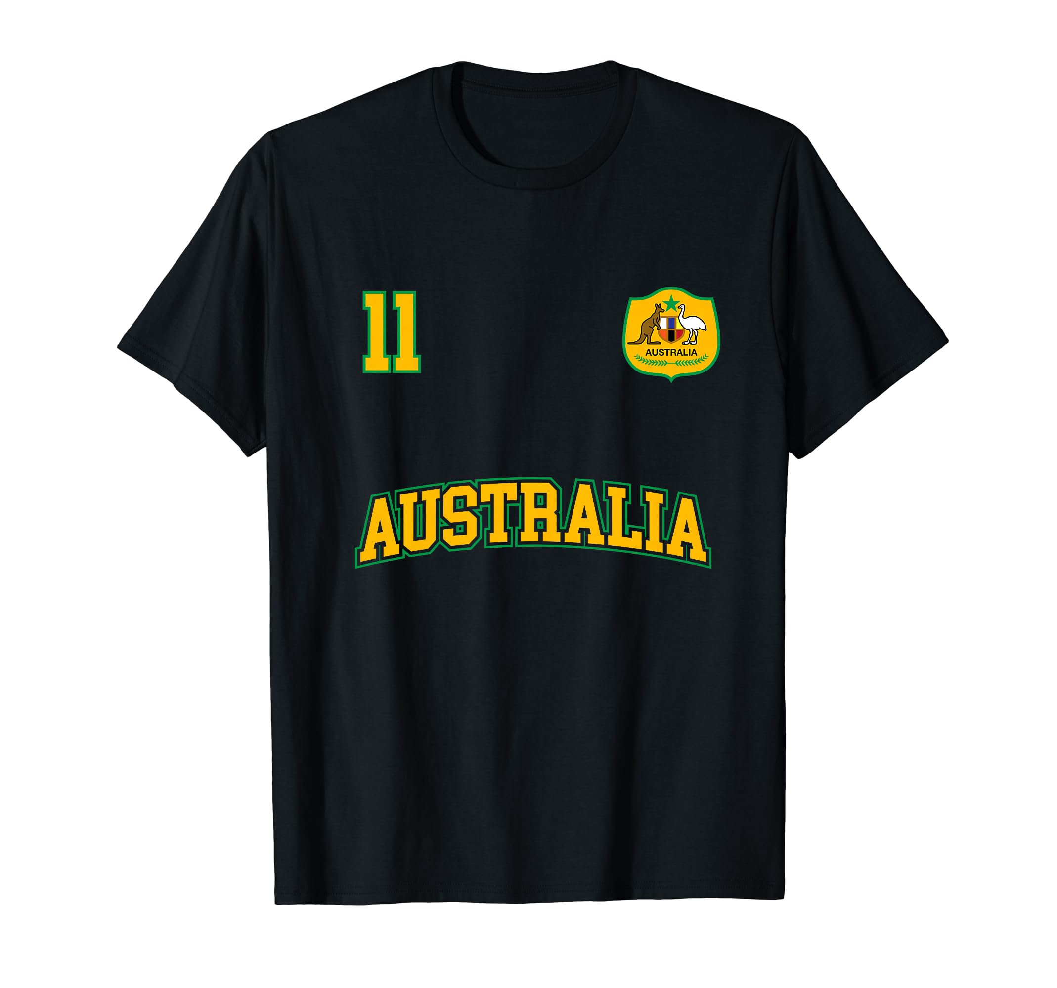 Australia Team Sports Number 11 Soccer T-Shirt - Graphic Print Unisex - T-Shirt, Sweatshirt, Hoodie