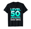 Level 50 Unlocked Fathers Day 50Th T-Shirt - Aesthetic Graphic Men Women - T-Shirt, Sweatshirt, Hoodie