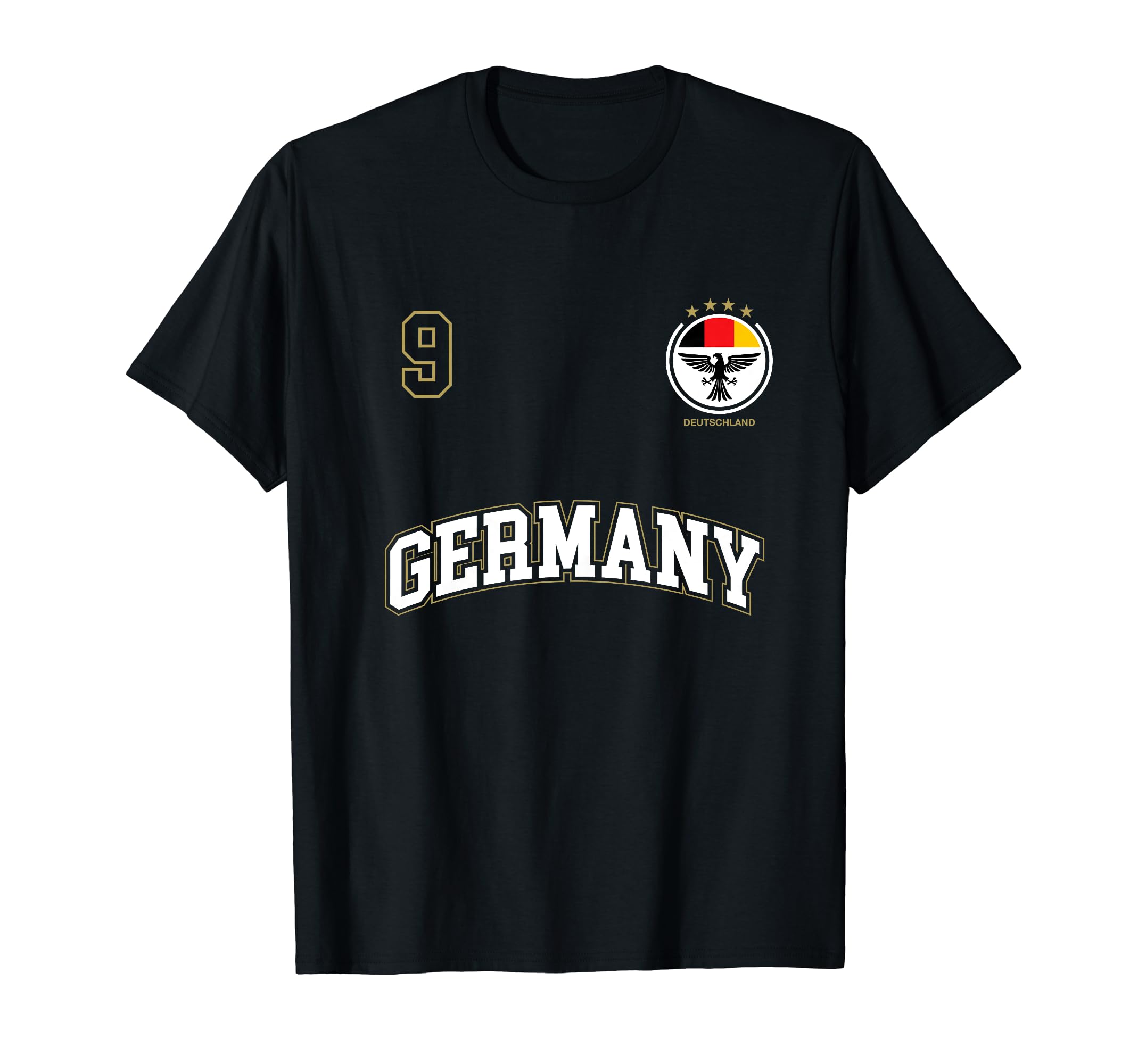 Germany Team Sports Number 9 Soccer German T-Shirt - Graphic Print Unisex - T-Shirt, Sweatshirt, Hoodie