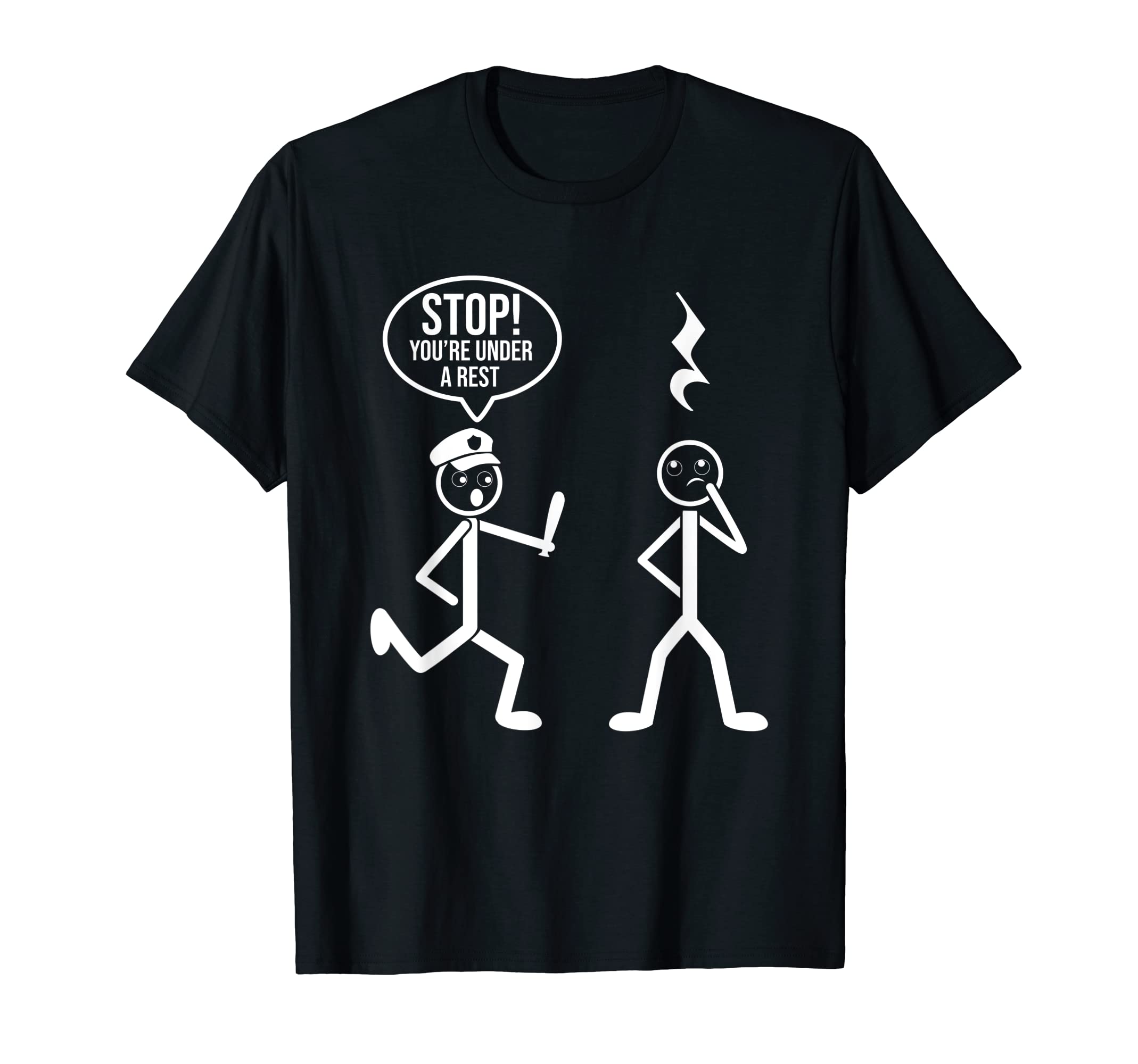 Funny Music Text Music Joke Dad Joke T-Shirt - Novelty Apparel for Adults - T-Shirt, Sweatshirt, Hoodie