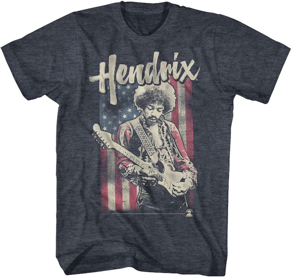 Jimi Hendrix 1960's Psychedelic Musical Icon USA Flag - Adult & Kids T-Shirts, Sweatshirts & Hoodies apparel design preview 1