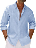 Mens Button Down Cotton Linen Casual Collared Hippie - Adult & Kids T-Shirts, Sweatshirts & Hoodies apparel design preview 1