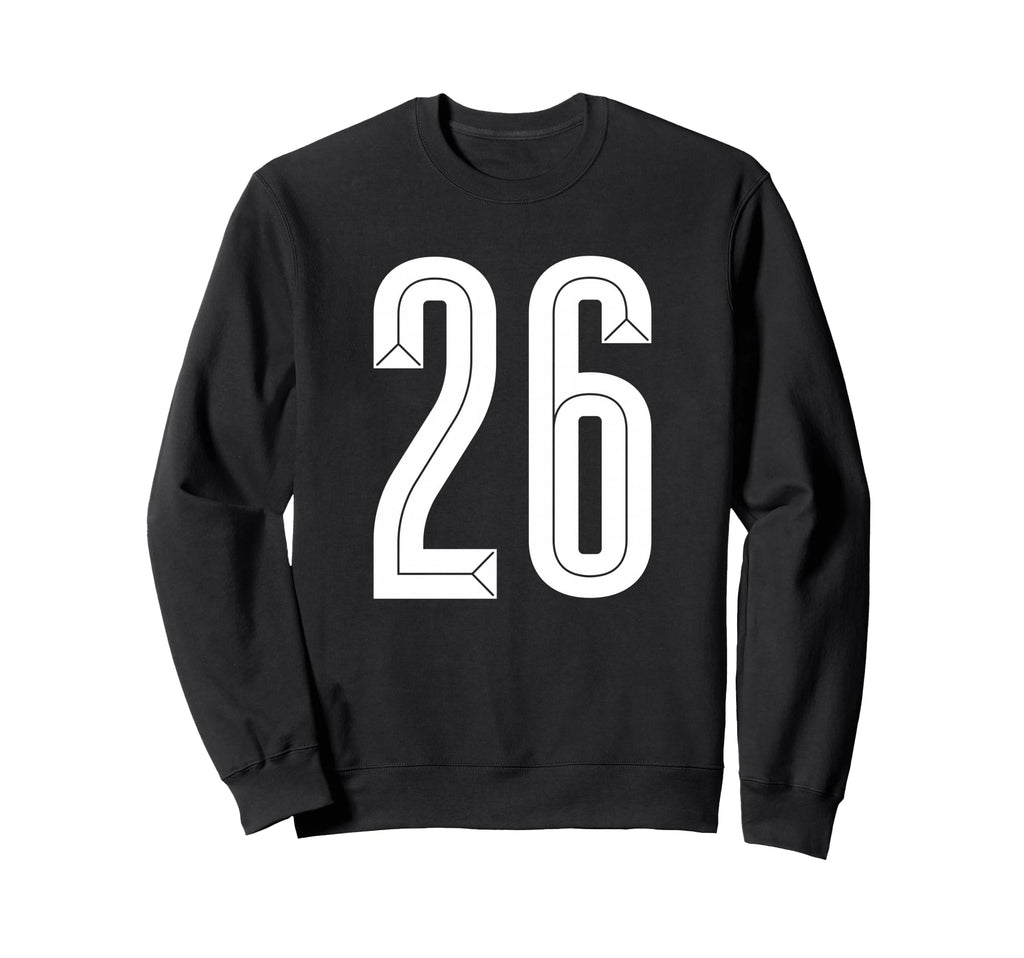 26 White Number 26 Sports Fan Sweatshirt - Custom Art Print Men Women - T-Shirt, Sweatshirt, Hoodie