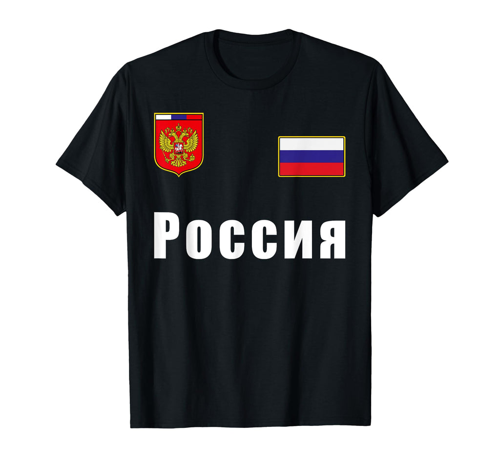 Russia Flag Soccer Player Russian T-Shirt - Aesthetic Graphic for Adults - T-Shirt, Sweatshirt, Hoodie