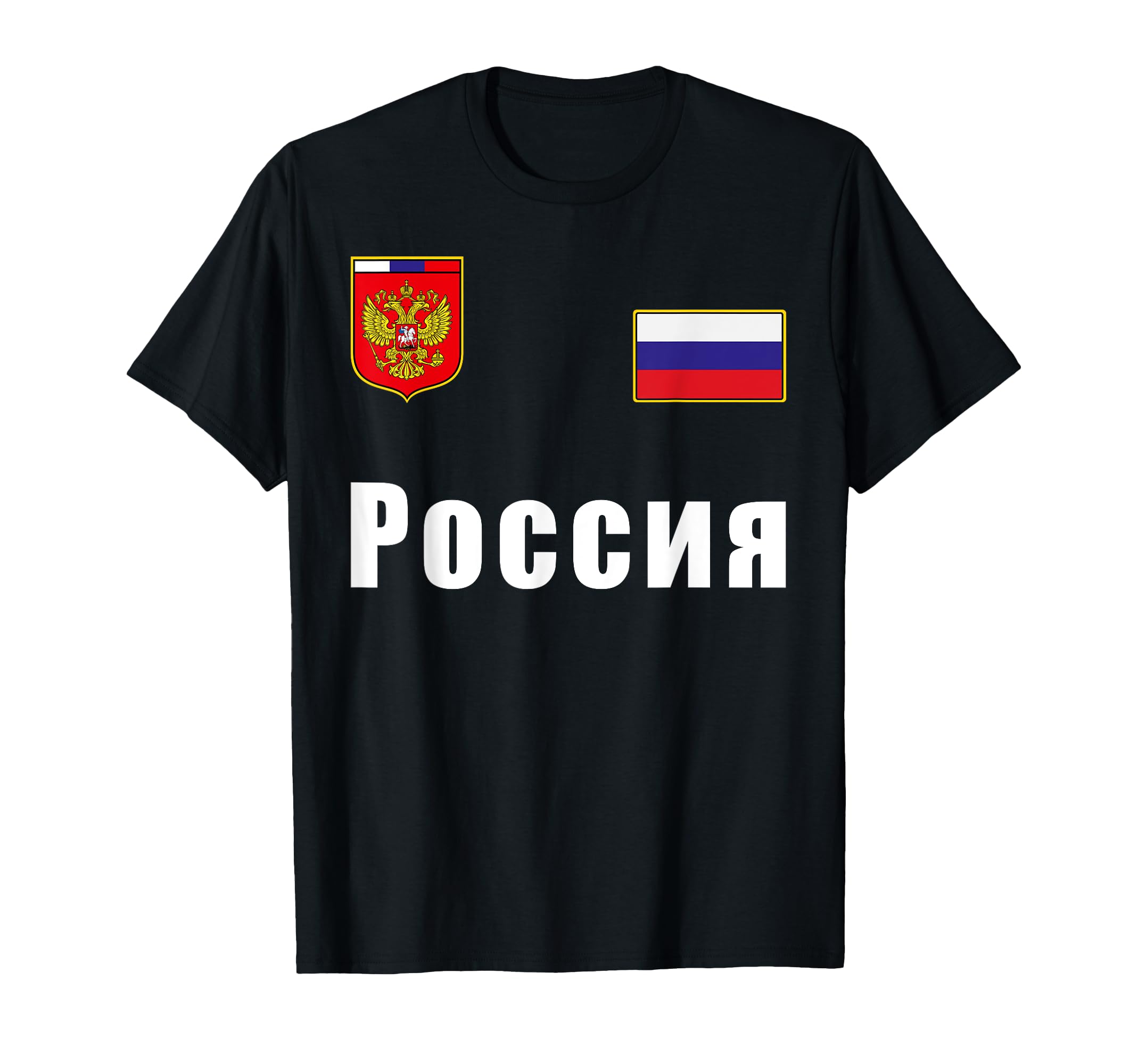 Russia Flag Soccer Player Russian T-Shirt - Aesthetic Graphic for Adults - T-Shirt, Sweatshirt, Hoodie