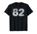 Number 82 Baseball Football Soccer T-Shirt - Novelty Apparel for Adults - T-Shirt, Sweatshirt, Hoodie