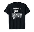Worlds Best Dad Treble Clef Musician Funny T-Shirt - Graphic Print Unisex - T-Shirt, Sweatshirt, Hoodie