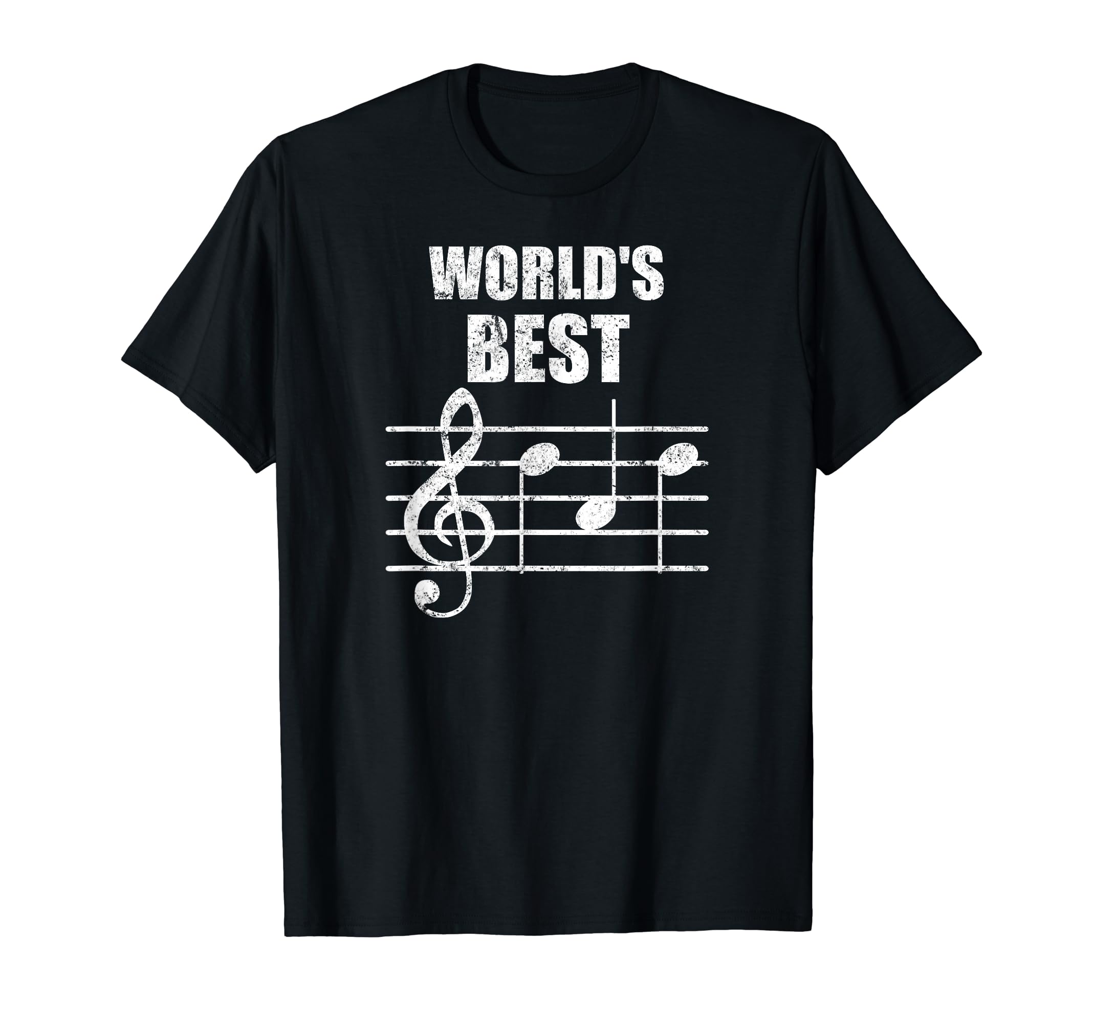 Worlds Best Dad Treble Clef Musician Funny T-Shirt - Graphic Print Unisex - T-Shirt, Sweatshirt, Hoodie