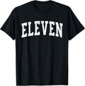 Eleven Minimalist 11th Birthday Design 11-Year-Old - Adult & Kids T-Shirts, Sweatshirts & Hoodies apparel design preview 1