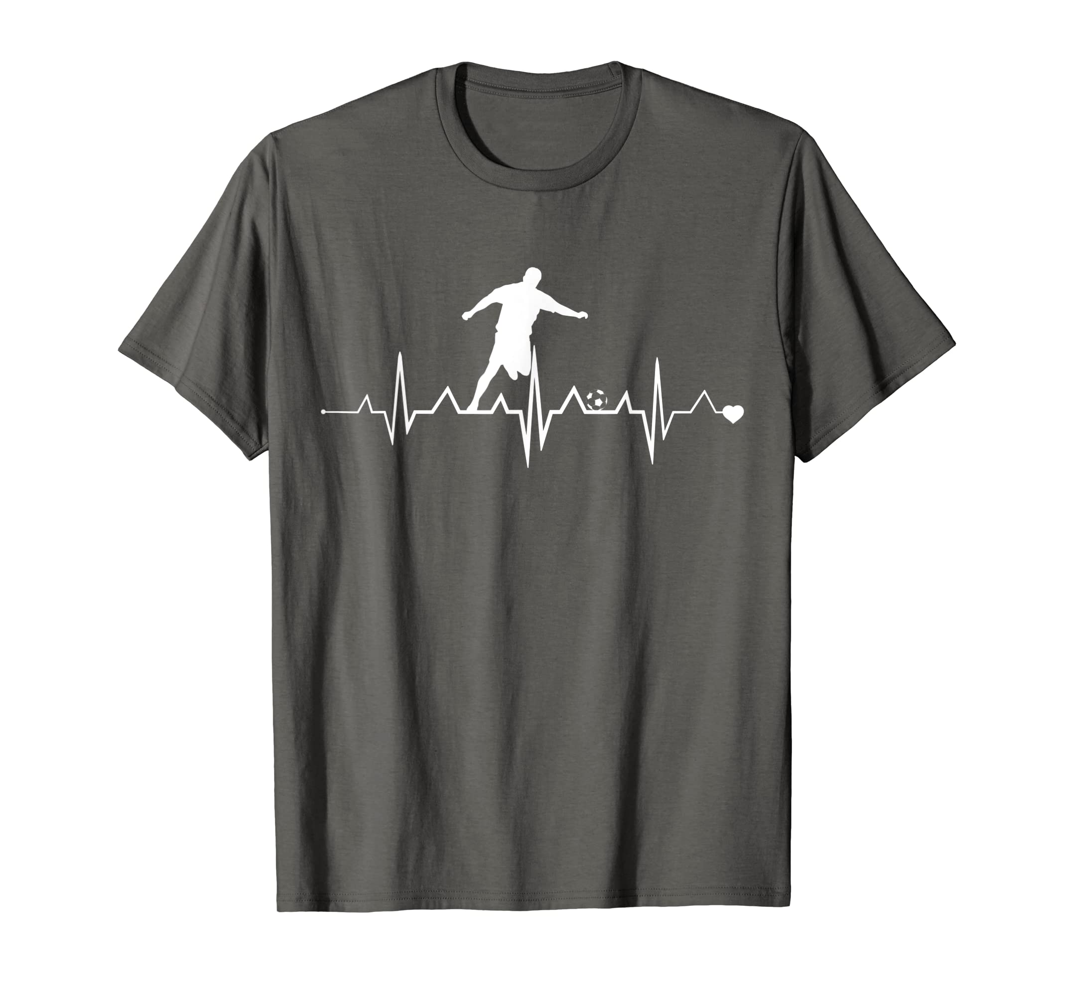 Football Player Heartbeat Soccer T-Shirt - Custom Art Print Men Women - T-Shirt, Sweatshirt, Hoodie