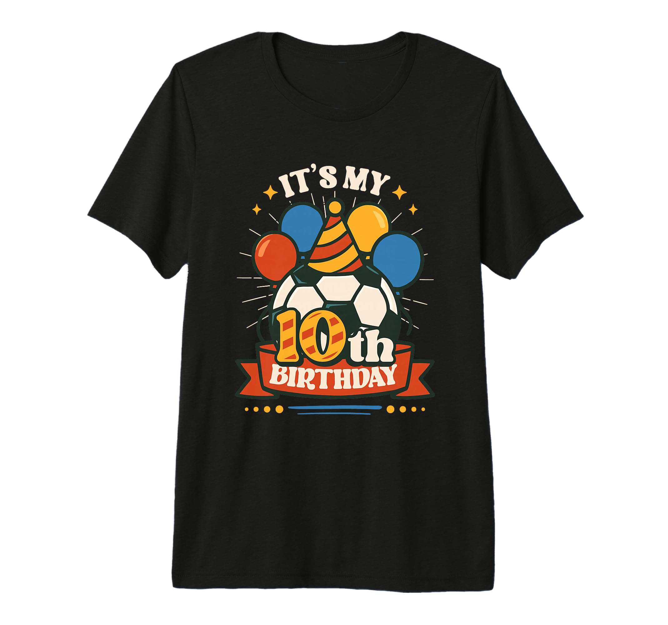 Its My 10Th Birthday Soccer Tri Blend T-Shirt - Trendy Graphic Unisex - T-Shirt, Sweatshirt, Hoodie