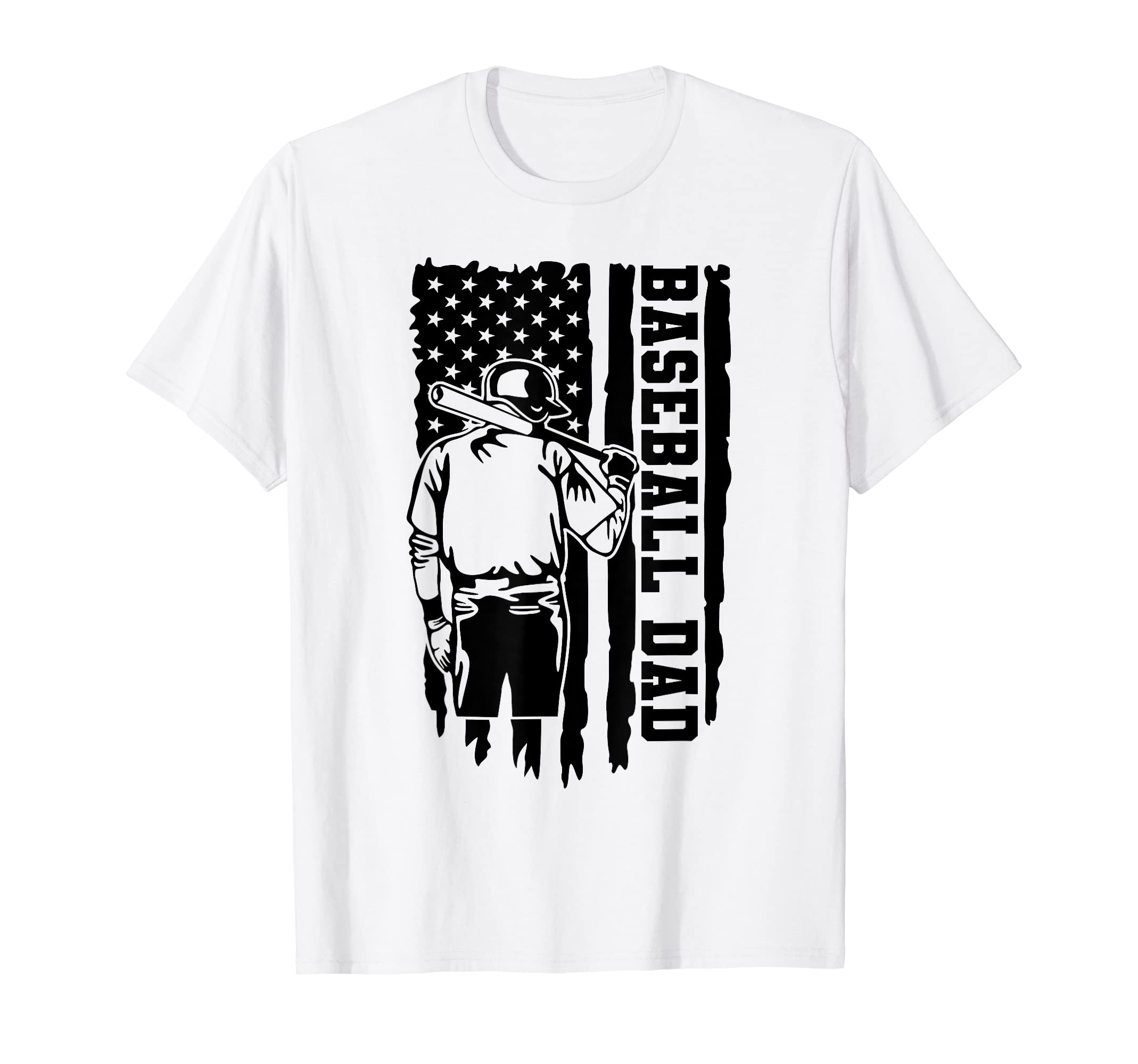 Baseball Player American Flag Patriotic T-Shirt - Graphic Print for Adults - T-Shirt, Sweatshirt, Hoodie
