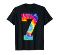 Colorful Tie Dye Number 7 Year T-Shirt - Casual Everyday Wear Men Women - T-Shirt, Sweatshirt, Hoodie