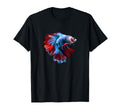 Colorful Geometric Betta Fish Dad Mom Birth T-Shirt - Graphic Print Unisex - T-Shirt, Sweatshirt, Hoodie