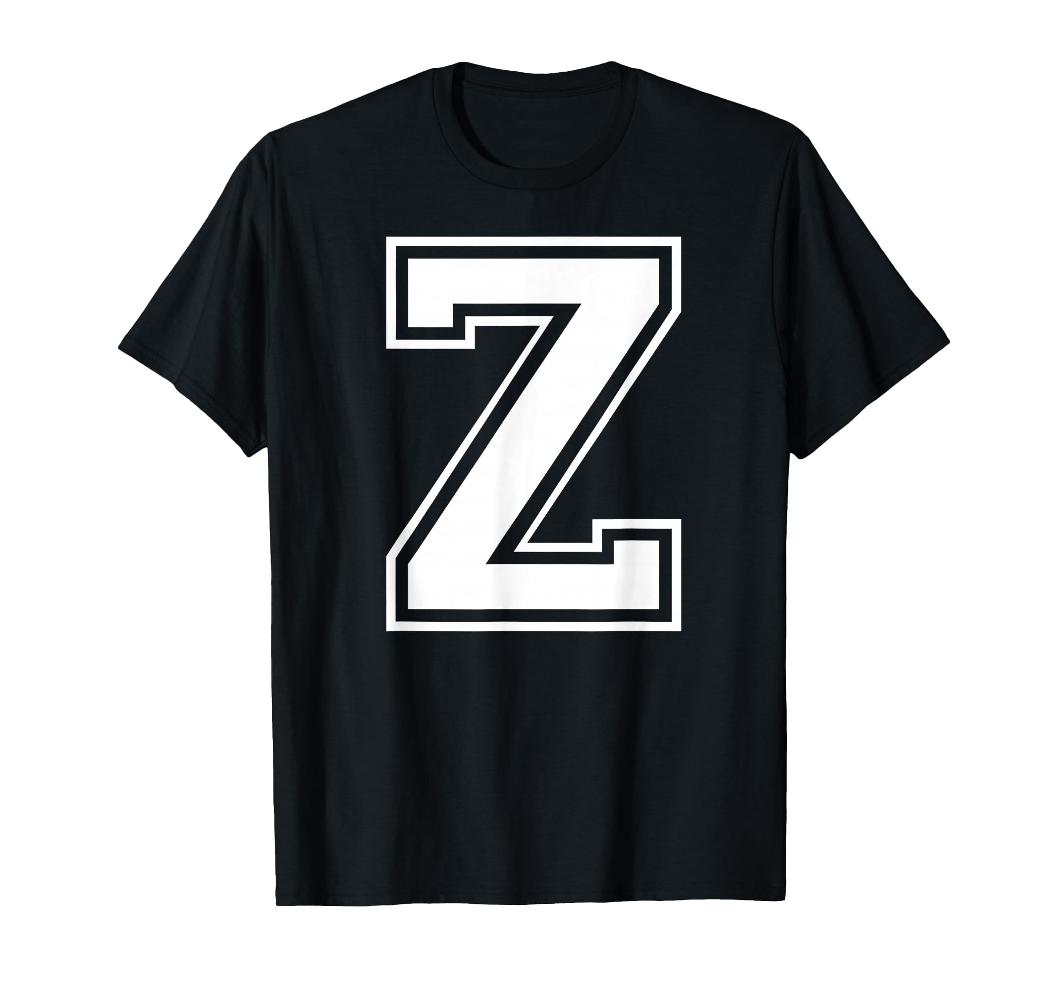 Letter Z Capital Alphabet College T-Shirt - Streetwear Style for Adults - T-Shirt, Sweatshirt, Hoodie