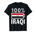 Iraq Flag 100 Iraqi Battery Power T-Shirt - Graphic Print Unisex - T-Shirt, Sweatshirt, Hoodie