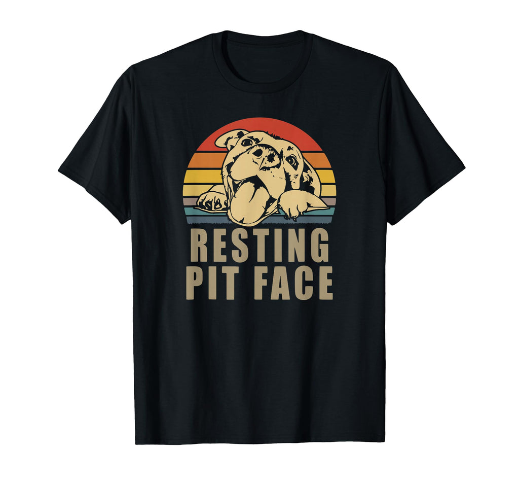 Resting Pit Face Pitbull Lovers Gift And T-Shirt - Custom Art Print Unisex - T-Shirt, Sweatshirt, Hoodie