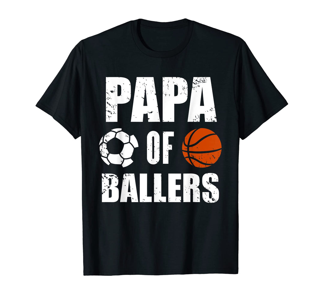 Mens Papa Ballers Funny Soccer T-Shirt - Fun Novelty Design Unisex - T-Shirt, Sweatshirt, Hoodie