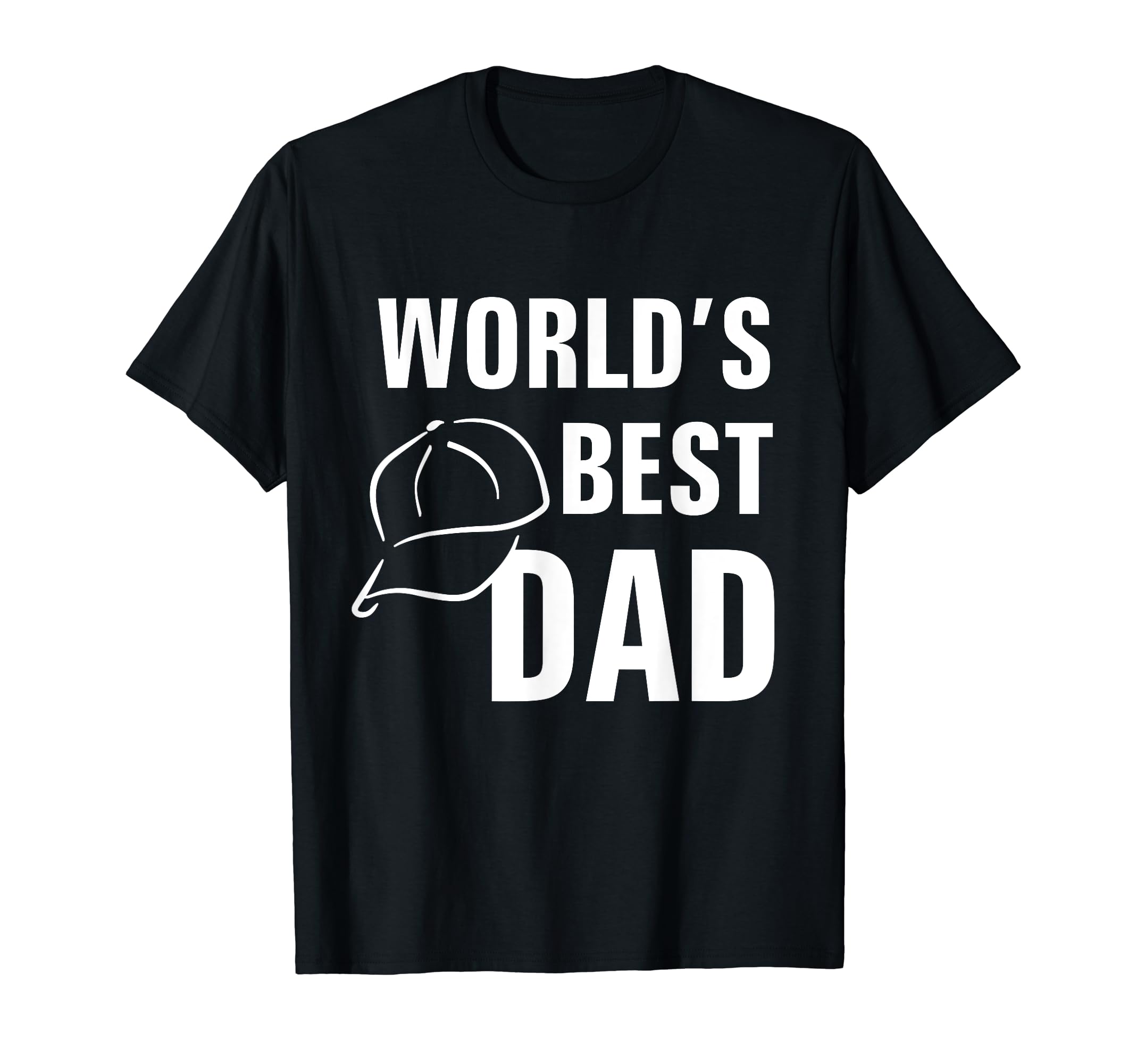 Worlds Best Dad Fathers Baseball Cap Hat T-Shirt - Custom Art Print Unisex - T-Shirt, Sweatshirt, Hoodie