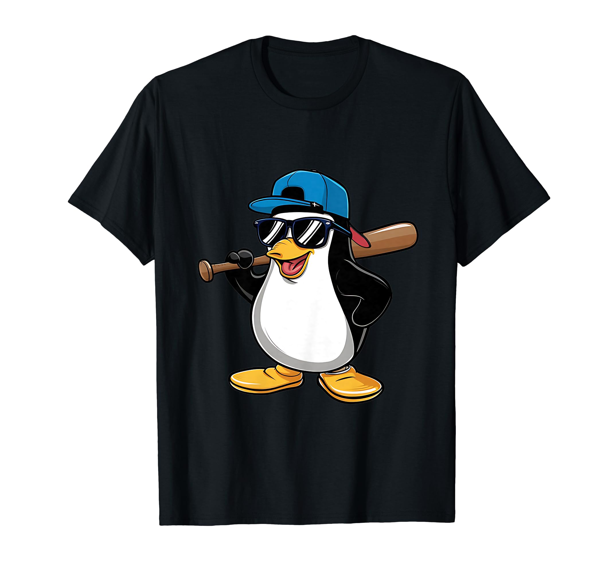 Penguin Baseball Panda Playing Baseball T-Shirt - Trendy Graphic Unisex - T-Shirt, Sweatshirt, Hoodie