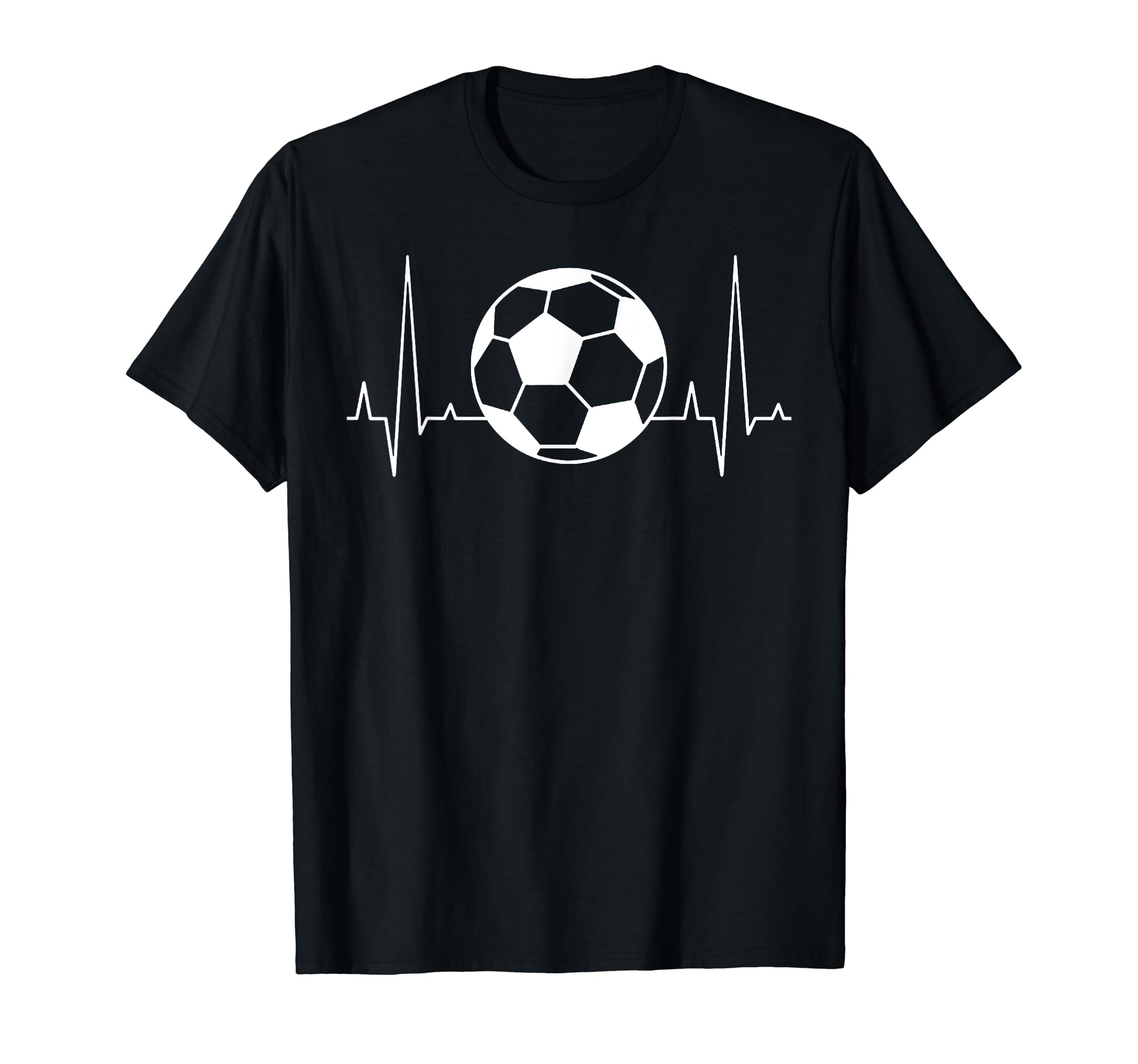 Soccer Player Lover Heartbeat T-Shirt - Casual Everyday Wear for Adults - T-Shirt, Sweatshirt, Hoodie