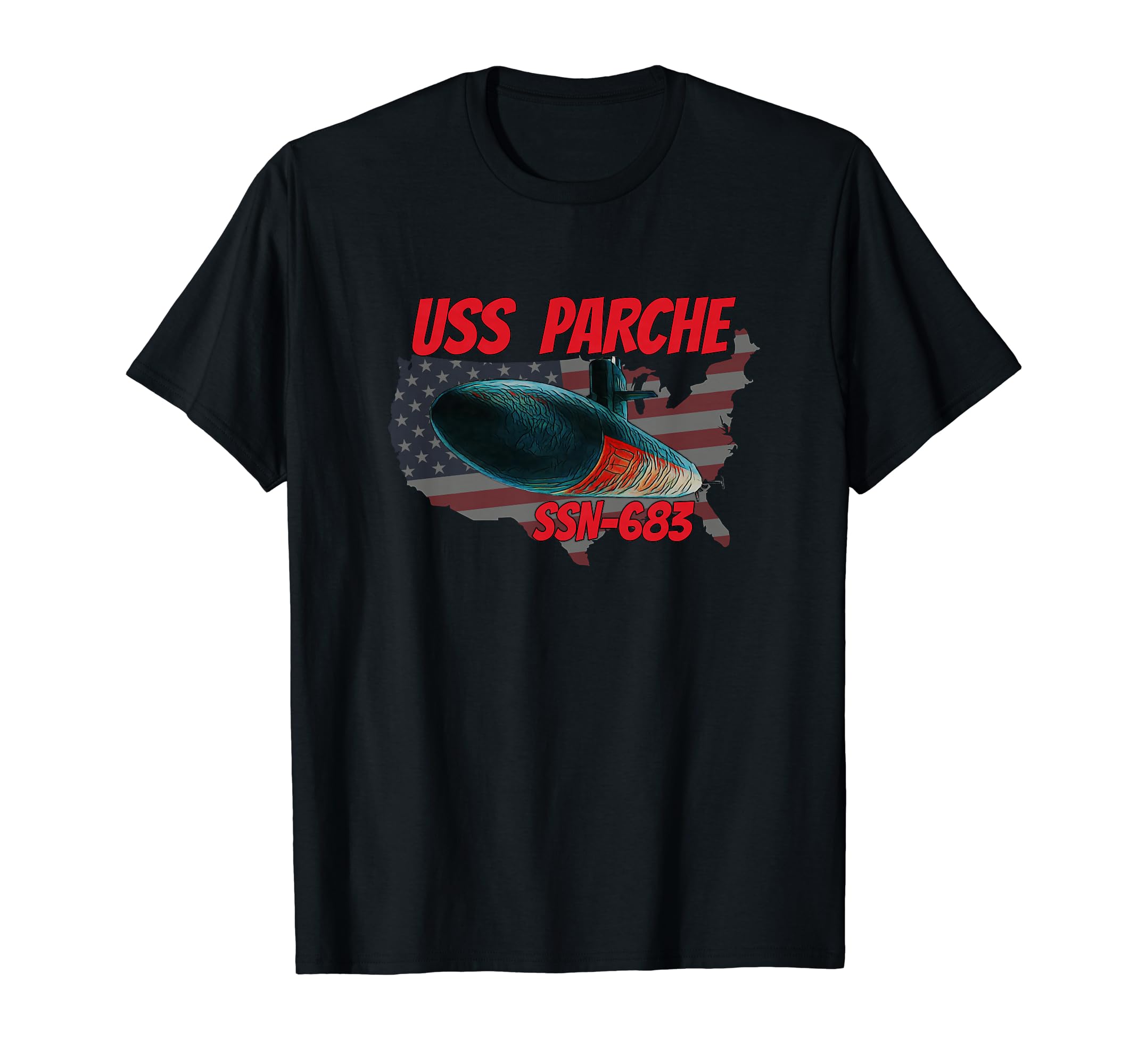 Uss Parche Ssn 683 Submarine Veterans T-Shirt - Graphic Print for Adults - T-Shirt, Sweatshirt, Hoodie