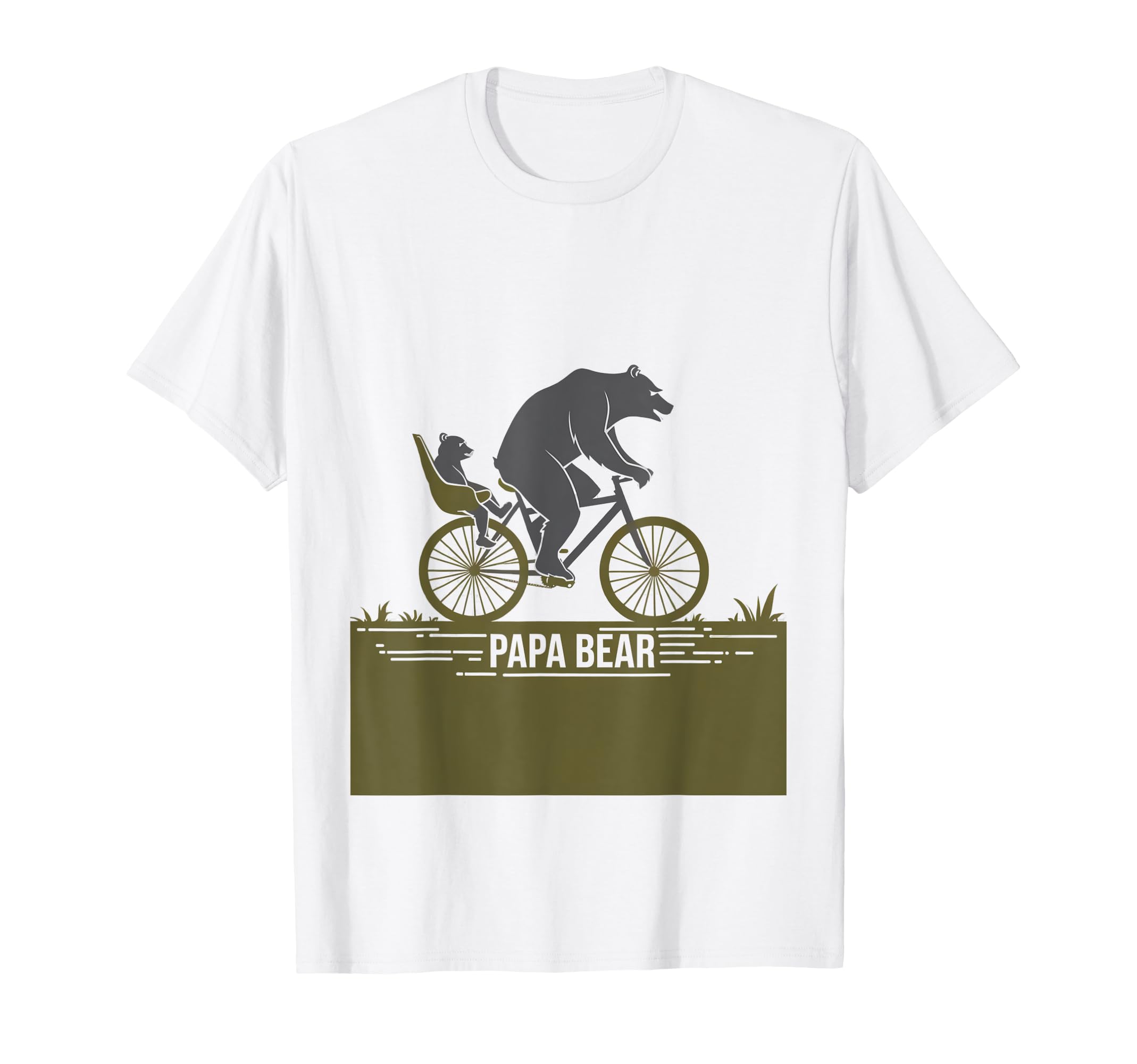 Papa Bear Cycling Adventure Fathers T-Shirt - Fun Novelty Design Men Women - T-Shirt, Sweatshirt, Hoodie