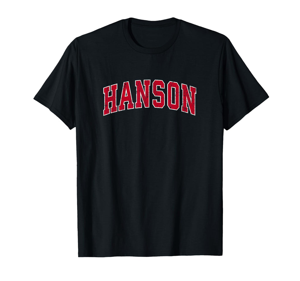 Hanson Massachusetts Ma Sports Red T-Shirt - Fun Novelty Design Men Women - T-Shirt, Sweatshirt, Hoodie