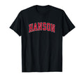 Hanson Massachusetts Ma Sports Red T-Shirt - Fun Novelty Design Men Women - T-Shirt, Sweatshirt, Hoodie