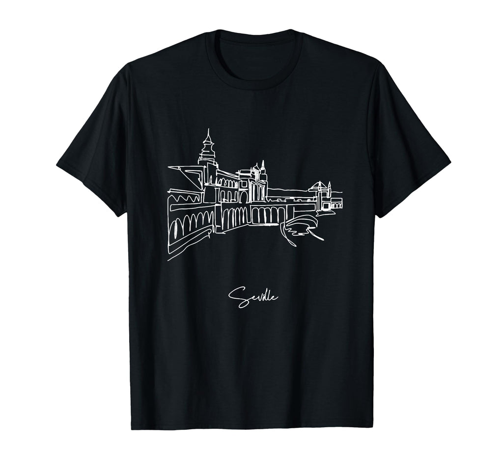 Plaza De Espana Sevilla Spain T-Shirt - Novelty Apparel Unisex - T-Shirt, Sweatshirt, Hoodie