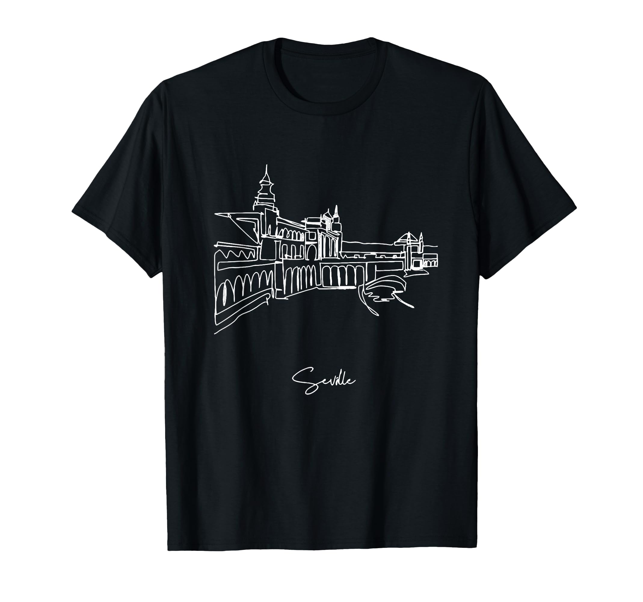 Plaza De Espana Sevilla Spain T-Shirt - Novelty Apparel Unisex - T-Shirt, Sweatshirt, Hoodie