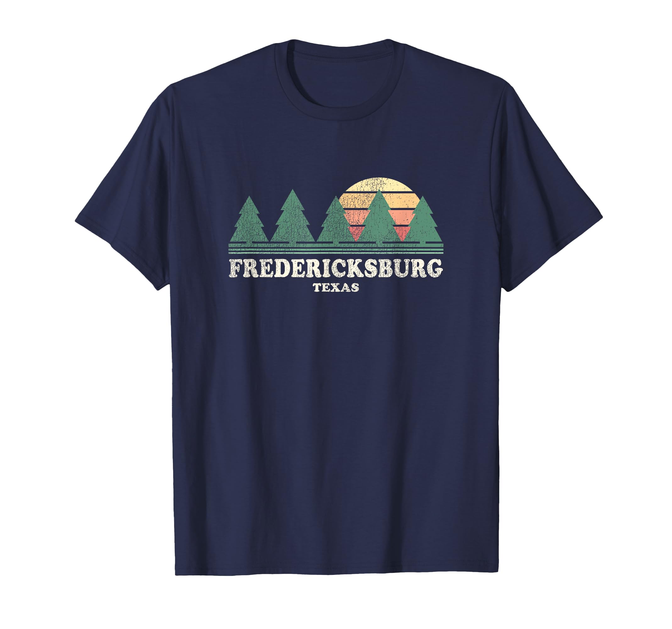 Fredericksburg Tx Throwback 70S T-Shirt - Casual Everyday Wear Unisex - T-Shirt, Sweatshirt, Hoodie