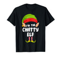 Funny Chatty Elf Matching Family Group Pj T-Shirt - Custom Art Print Unisex - T-Shirt, Sweatshirt, Hoodie