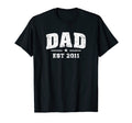 Mens Dad Established 2011 Fathers Day T-Shirt - Trendy Graphic for Adults - T-Shirt, Sweatshirt, Hoodie